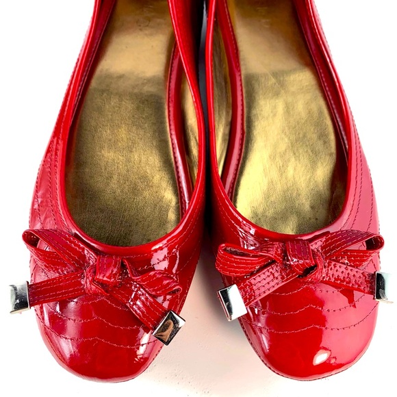 Michelle D Ballet Flats Patent Leather Slip On - Picture 7 of 10
